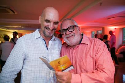  PORTO ALEGRE, RS, BRASIL, 07/01/2019 - Rogério Beretta e Zé Victor Castiel.  Lançamento e comemoração dos 20 anos do Porto Verão Alegre no Hotel Laghetto Stilo Higienópolis. (FOTOGRAFO: ANDRÉA GRAIZ / AGENCIA RBS)Indexador: Anderson Fetter