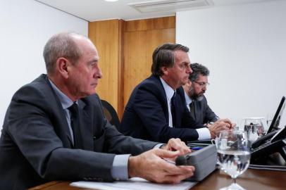 (BrasÃ­lia - DF, 10/01/2019) Presidente da RepÃºblica, Jair Bolsonaro durante reuniaÌo sobre as tratativas para o acordo entre Embraer e Boeing.Foto:Isac Nóbrega/PR