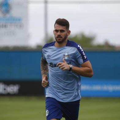  PORTO ALEGRE, RS, BRASIL, 12-01-2019: Grêmio faz treino físico pela pré-temporada, no CT Presidente Luiz Carvalho. Na foto, Felipe Vizeu. (FOTO FÉLIX ZUCCO/AGÊNCIA RBS, Editoria de Esportes).