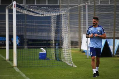  PORTO ALEGRE, RS, BRASIL, 12-01-2019: Grêmio faz treino físico pela pré-temporada, no CT Presidente Luiz Carvalho. Na foto, Felipe Vizeu. (FOTO FÉLIX ZUCCO/AGÊNCIA RBS, Editoria de Esportes).