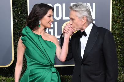 Catherine Zeta-Jones e Michael Douglas | Foto: AFP76th Annual Golden Globes awards - ARRI