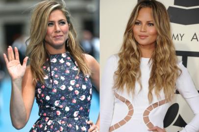 Jennifer Aniston e Chrissy Teigen/Fotos: AFPJennifer Aniston e Chrissy Teigen/Fotos: AFP