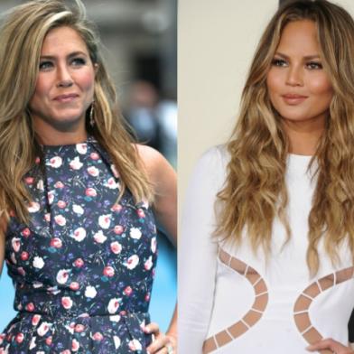 Jennifer Aniston e Chrissy Teigen/Fotos: AFPJennifer Aniston e Chrissy Teigen/Fotos: AFP