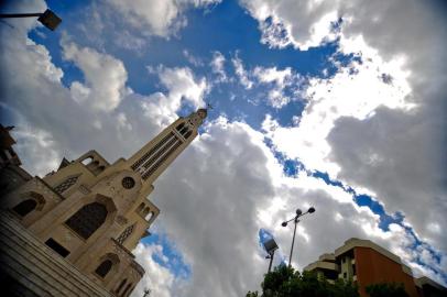  CAXIAS DO SUL, RS, BRASIL, 25/02/2014. Detalhe da Igreja de São Pelegrino, em Caxias do Sul. (Diogo Sallaberry/Pioneiro)Indexador: Diogo Sallaberry