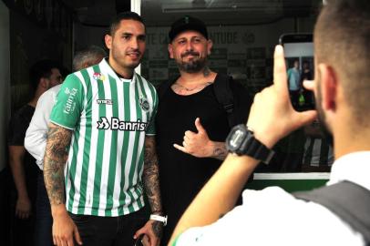  CAXIAS DO SUL, RS, BRASIL. (16/01/2019)Apresentação do centroavante Braian Rodríguez no estádio Jaconi em Caxias do Sul. (Antonio Valiente/Agência RBS)