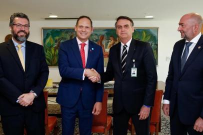 (Brasília - DF, 17/01/2019) Audiência ao ministro das Relações Exteriores, Ernesto Araújo, ao presidente do Tribunal Supremo de Justiça da Venezuela no exílio, Miguel Ángel Martín, e ao representante da OEA Gustavo Cinosi.Foto: Alan Santos/PR