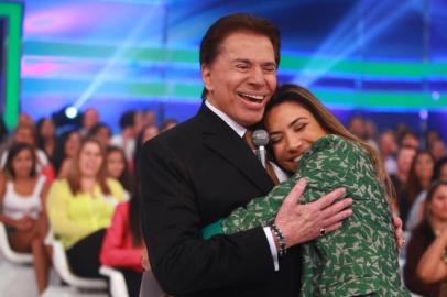 Silvio Santos com a filha Patrícia Abravanel