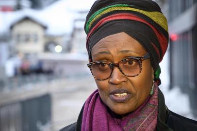 Executive director of NGO Oxfam International Winnie Byanyima answers to question during an interview with AFP ahead of the World Economic Forum (WEF) 2019 annual meeting, on January 21, 2019 in Davos, eastern Switzerland. - The extreme inequalities are out of control in the world, warned Winnie Byanyima who calculated that 26 people now had as much money as the 3.8 billion poorest of the planet. (Photo by Fabrice COFFRINI / AFP)