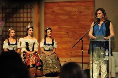  CAXIAS DO SUL, RS, BRASIL (21/01/2019)Apresentação da Festa da Uva 2019. Na foto, presidente da comissão comunitária da Festa da Uva, Sandra Randon. (Antonio Valiente/Agência RBS)