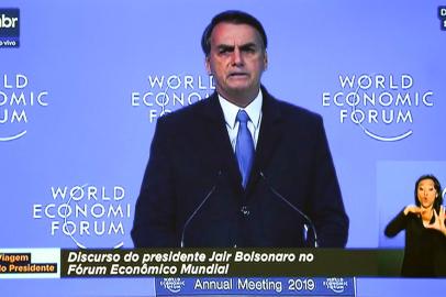 Jair Bolsonaro discursa em Davos