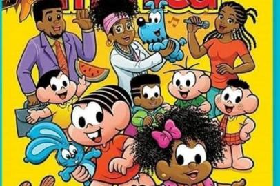 Revista Turma da Mônica número 45 com família negra