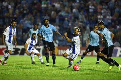  SÃO LEOPOLDO, RS, BRASIL - 23/01/2019 - Aimoré e Grêmio se enfrentam no estádio Cristo Rei pela segunda rodada do Gauchão de 2019. (Carlos Macedo/Agência RBS)