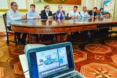 PORTO ALEGRE, 24/01/2019, Recepção aos Organizadores do Evento Pokémon GO Safari Zone, na manhã desta quinta-feira (24), no Salão Nobre do Paço Municipal.