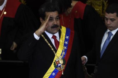 Venezuelan President Nicolas Maduro attends the opening ceremony of the judicial year at the Supreme Court of Justice in Caracas, on January 24, 2019. (Photo by Federico PARRA / AFP)