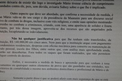 Trecho de ordem de busca e apreensão em residência do delegado Mário Vieira, da PF