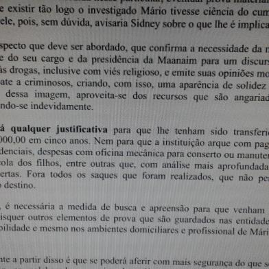 Trecho de ordem de busca e apreensão em residência do delegado Mário Vieira, da PF