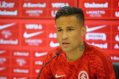  PORTO ALEGRE, RS, BRASIL, 29/01/2019- Coletiva do jogador Bruno do Internacional. (FOTOGRAFO: LAURO ALVES / AGENCIA RBS)