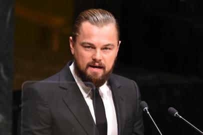  Leonardo DiCaprio speaks at the opening of the United Nations Climate Summit 2014 September 23, 2014 at the United Nations in New York. AFP PHOTO/Don EmmertEditoria: POLLocal: New YorkIndexador: DON EMMERTSecao: DiplomacyFonte: AFPFotógrafo: STF