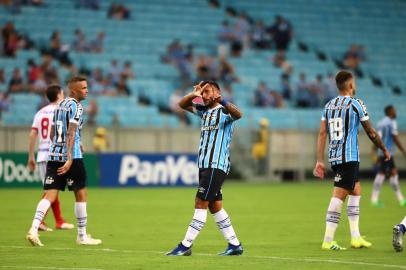  PORTO ALEGRE, RS, BRASIL - 31/01/2019 - Grêmio recebe o São Luiz na Arena do Grêmio pela quarta rodada do Gauchão 2019.