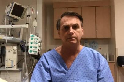 Presidente Jair Bolsonaro divulga vídeo no Twitter no dia anterior à cirurgia para a retirda de bolsa de colostomia. 