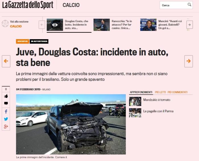 Reprodução Gazzetta dello Sport