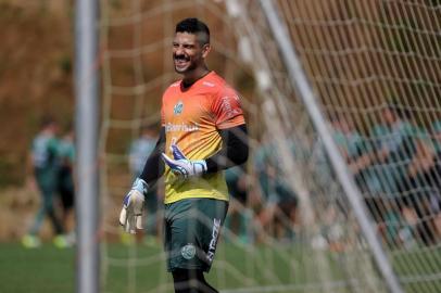  CAXIAS DO SUL, RS, BRASIL, 08/01/2019 - Equipe do Juventude se prepara para jogo-treino contra o Criciúma. NA FOTO: goleiro Marcelo Carné. (Marcelo Casagrande/Agência RBS)