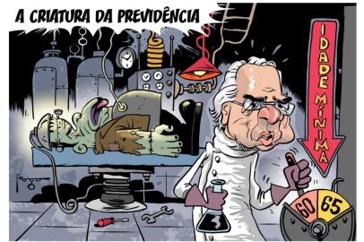 Charge de Gilmar Fraga para o Fora da Curva