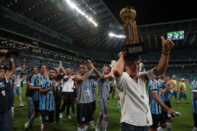  PORTO ALEGRE, RS, BRASIL - 10/02/2019 - Grêmio recebe o Avenida na Arena do Grêmio pela sexta rodada do Gauchão 2019.