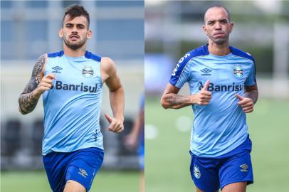 Felipe Vizeu e Diego Tardelli, atacantes do Grêmio