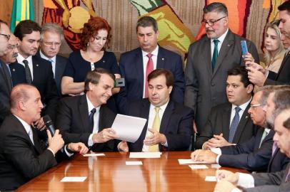  BRASÍLIA, DF, BRASIL, 20.02.2019. Presidente da República, Jair Bolsonaro durante entrega da PEC da nova Previdência Social. FOTO: Marcos Corrêa/Presidência da República/Divulgação