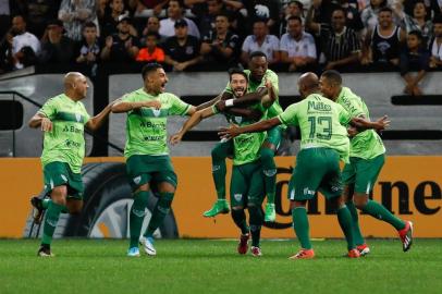 Corinthians x AvenidaSÃO PAULO, SP - 20.02.2019: CORINTHIANS X AVENIDA - Flavio Torres do Avenida comemora seu gol, o primeiro do Avenida durante o jogo entre Corinthians e Avenida-RS realizado na Arena Corinthians em São Paulo, SP. A partida é válida pela Segunda Fase da Copa do Brasil 2019. (Foto: Ricardo Moreira/Fotoarena/Lancepress!)Editoria: SPOIndexador: Ricardo Moreira/FotoarenaFonte: Agência Lancepress!