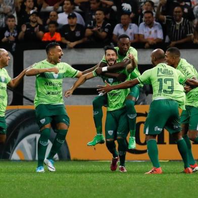 Corinthians x AvenidaSÃO PAULO, SP - 20.02.2019: CORINTHIANS X AVENIDA - Flavio Torres do Avenida comemora seu gol, o primeiro do Avenida durante o jogo entre Corinthians e Avenida-RS realizado na Arena Corinthians em São Paulo, SP. A partida é válida pela Segunda Fase da Copa do Brasil 2019. (Foto: Ricardo Moreira/Fotoarena/Lancepress!)Editoria: SPOIndexador: Ricardo Moreira/FotoarenaFonte: Agência Lancepress!