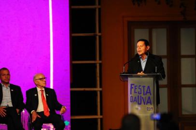  CAXIAS DO SUL, RS, BRASIL, 22/02/2019. Abertura da 32ª Festa Naciona da Uva, realizado no Centro de Eventos dos Pavilhões da Festa da Uva, com a presença do vice-presidente Antônio Hamilton Mourão. (Porthus Junior/Agência RBS)