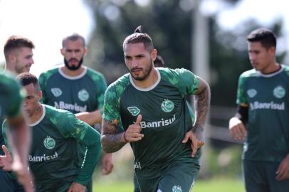  CAXIAS DO SUL, RS, BRASIL (20/02/2019)Treino do Juventude no CT em Caxias do Sul. Na foto, atacante Braian Rodríguez. (Antonio Valiente/Agência RBS)