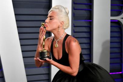 BEVERLY HILLS, CA - FEBRUARY 24: Lady Gaga, winner of the Music (Original Song) award for Shallow from A Star Is Born, attends the 2019 Vanity Fair Oscar Party hosted by Radhika Jones at Wallis Annenberg Center for the Performing Arts on February 24, 2019 in Beverly Hills, California.   Dia Dipasupil/Getty Images/AFP