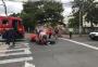 Acidente com duas motos deixa condutores feridos na Avenida Ipiranga