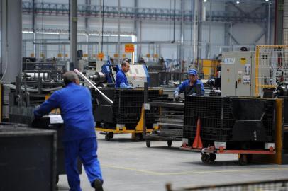  CAXIAS DO SUL, RS, BRASIL 07/02/2019Marcopolo apresenta o novo centro de fabricação, local é o mesmo que pegou fogo no ano de 2017. (Felipe Nyland/Agência RBS)