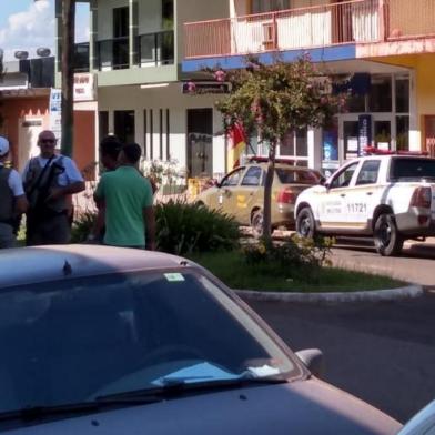  IRATIBA DO SUL, RS, BRASIL - 01/03/2019 - Assalto a banco na cidade de Iratiba do Sul.