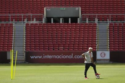 PORTO ALEGRE, RS, BRASIL, 04-03-2019: Internacional treina no estádio Beira-Rio antes de viajar ao Chile para a Libertadores. (Foto: Mateus Bruxel / Agência RBS)