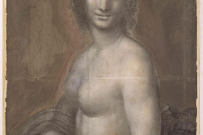 This handout picture released by the RMN-Grand Palais Domaine de Chantilly on March 04, 2019, shows the Monna Vanna, better known as the Nude Mona Lisa, designed by Italian artist Leonardo da Vinci after the Mona Lisa, pictured at the Domaine de Chantilly. - For the 500th anniversary of Leonardos death, the Domaine de Chantilly will celebrate the artists genius through one of his lesser-known and enigmatic yet seminal work: the Nude Mona Lisa.This large sketch (almost as big as the Louvre Mona Lisa) has never ceased to puzzle its viewers. The Nude Mona Lisa will be displayed from June 1to October 6, 2019 at the Domaine de Chantilly. (Photo by Michel Urtado / RMN-Grand Palais Domaine de Chantilly / AFP) / RESTRICTED TO EDITORIAL USE - MANDATORY MENTION OF THE ARTIST UPON PUBLICATION - TO ILLUSTRATE THE EVENT AS SPECIFIED IN THE CAPTION == MANDATORY CREDIT AFP PHOTO / RMN-Grand Palais-domaine de Chantilly/ Michel Urtado  - NO MARKETING NO ADVERTISING CAMPAIGNS - DISTRIBUTED AS A SERVICE TO CLIENTS / TO GO WITH AFP STORY BY PASCALE MOLLARD