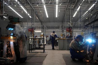  CAXIAS DO SUL, RS, BRASIL 07/02/2019Marcopolo apresenta o novo centro de fabricação, local é o mesmo que pegou fogo no ano de 2017. (Felipe Nyland/Agência RBS)