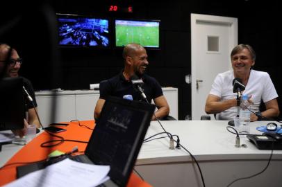  CAXIAS DO SUL, RS, BRASIL, 05/03/2019 - Show dos esportes na Gaúcha Serra com os técnicos Pingo e Luiz Carloz Winck. apresentação de Eduardo Costa e Renan Silveira.  (Marcelo Casagrande/Agência RBS)