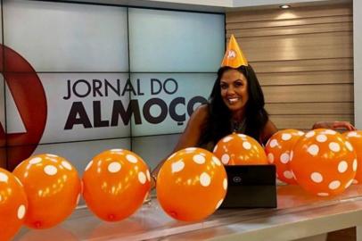 O Jornal do Almoço está há 47 anos e faz aniversário neste dia 6 de março de 2019. Na foto, Cristina Ranzolin.