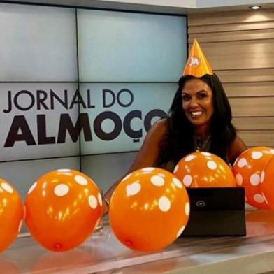 O Jornal do Almoço está há 47 anos e faz aniversário neste dia 6 de março de 2019. Na foto, Cristina Ranzolin.