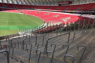 Imagem do setor sul do Beira-Rio, no portão 7, que ficará sem cadeiras