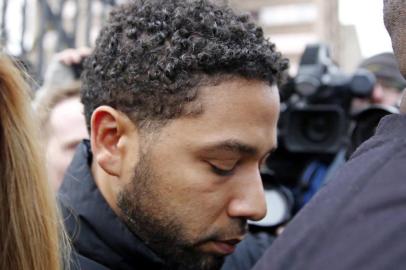 (FILES) In this file photo taken on February 21, 2019, Empire actor Jussie Smollett leaves Cook County jail after posting bond in Chicago. - A Chicago grand jury indicted American TV actor Jussie Smollett on 16 felony counts, after police accused him of staging a hate attack for personal gain, local media said Friday, March 8, 2019. (Photo by NUCCIO DINUZZO / GETTY IMAGES NORTH AMERICA / AFP)