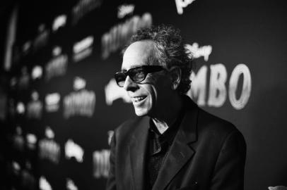 LOS ANGELES, CA - MARCH 11: (EDITORS NOTE: Image has been shot in black and white. No color version available) Director/executive producer Tim Burton attends the World Premiere of Disneys Dumbo at the El Capitan Theatre on March 11, 2019 in Los Angeles, California.   Charley Gallay/Getty Images for Disney/AFP