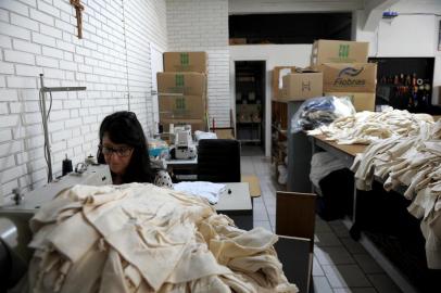  CAXIAS DO SUL, RS, BRASIL, 08/03/2019Malharia Traciatti Tricot. Sobre a produção nas malharias da região. (Lucas Amorelli/Agência RBS)