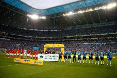  PORTO ALEGRE, RS, BRASIL, 04-03-2017. Grêmio recebe, neste sábado, o Inter no clássico de número 412 na Arena. Partida é válida pela sexta rodada do Gauchão. (FÉLIX ZUCCO/AGÊNCIA RBS)Indexador: Felix Zucco