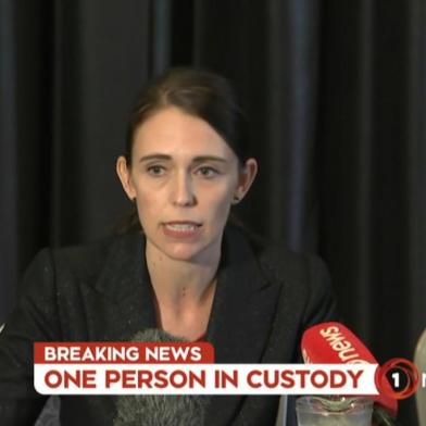 An image grab from TV New Zealand taken on March 15, 2019 shows New Zealand Prime Minister Jacinda Ardern addressing the country on television following the mosque shooting in Christchurch. - At least one gunman who targeted crowded mosques in the New Zealand city of Christchurch killed a number of people, police said, with Prime Minister Jacinda Ardern describing the shooting as "one of New Zealand's darkest days". (Photo by TV New Zealand / TV New Zealand / AFP) / New Zealand OUT / XGTY----EDITORS NOTE ----RESTRICTED TO EDITORIAL USE MANDATORY CREDIT " AFP PHOTO / TV New Zealand / NO MARKETING NO ADVERTISING CAMPAIGNS - DISTRIBUTED AS A SERVICE TO CLIENTS- NO ARCHIVE